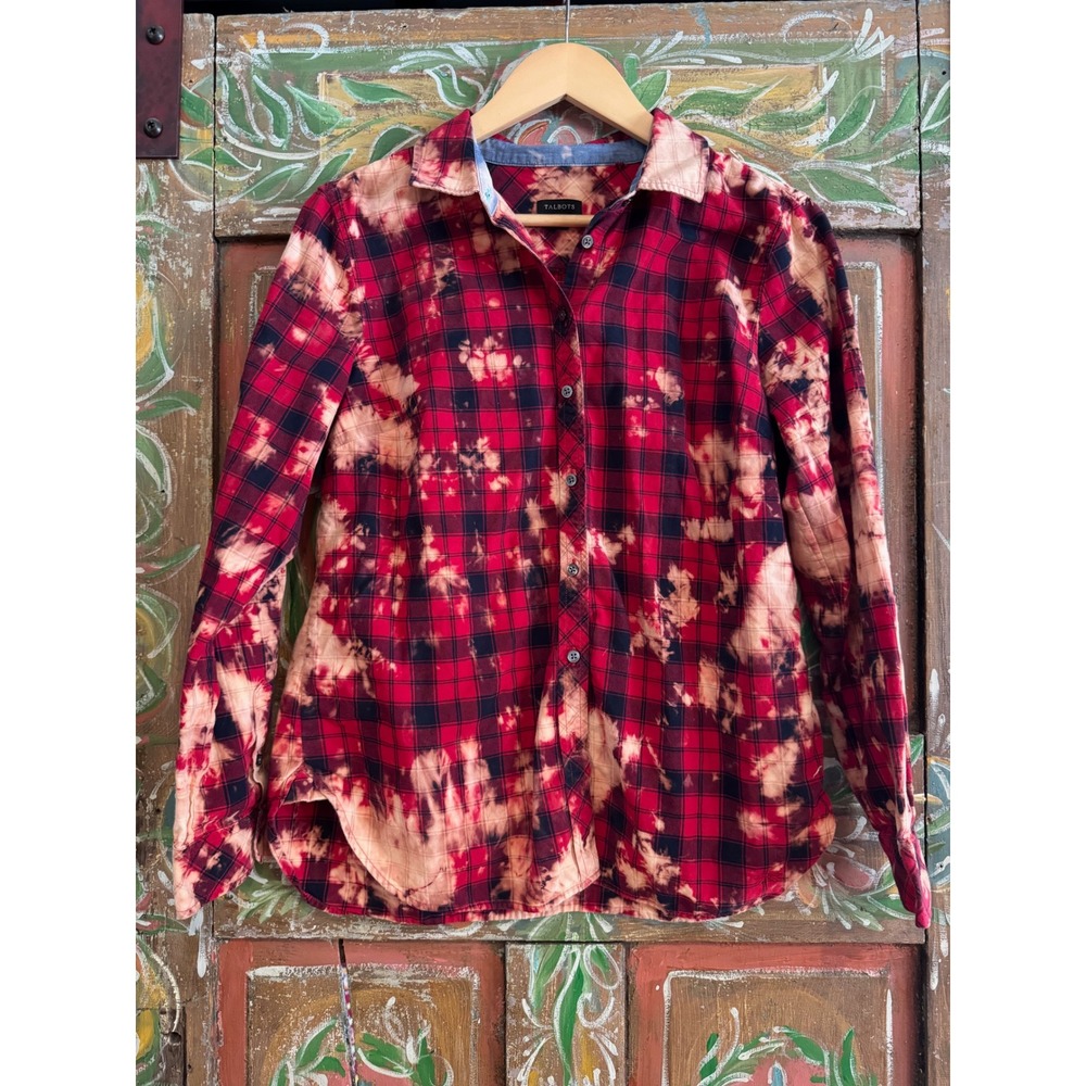 Upcycled/Reworked Flannel Shirt| Vintage "Love Heals" Rabbit| Boho| Medium - Picture 4 of 6